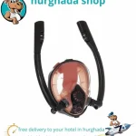 Double Tube Swimming and Snorkeling Mask with 180° Viewing Lens – Comfortable, Fog-Proof, Leak-Proof