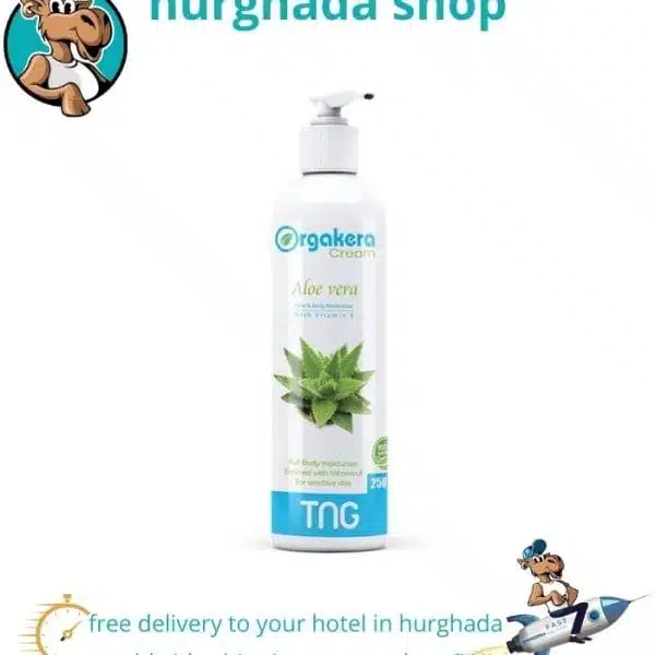 Aloe Vera Cream for dry skin, sunburn relief, and wound healing with organic Aloe Vera