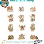 Pharaonic Bronze Metal Magnets Set of 12 | Egyptian Souvenirs and Gifts