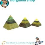 Handmade Marble Meditation Pyramids - Set of 3 with Natural Crystals