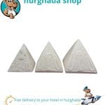 Unique Marmar Egyptian Pyramid Set - Handmade Decor with Hieroglyphic Carvings
