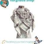 Authentic Palestinian Scarf Kuffiyeh in 100% Egyptian Cotton with Fringed Ends