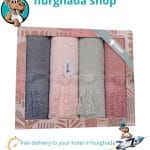 Towel Set 4 Pieces - 100% Egyptian Cotton Towels - Super Absorbent and Soft