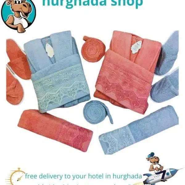 10-Piece Bathrobe Set | 100% Egyptian Cotton Towels and Bathrobes | Made in Egypt