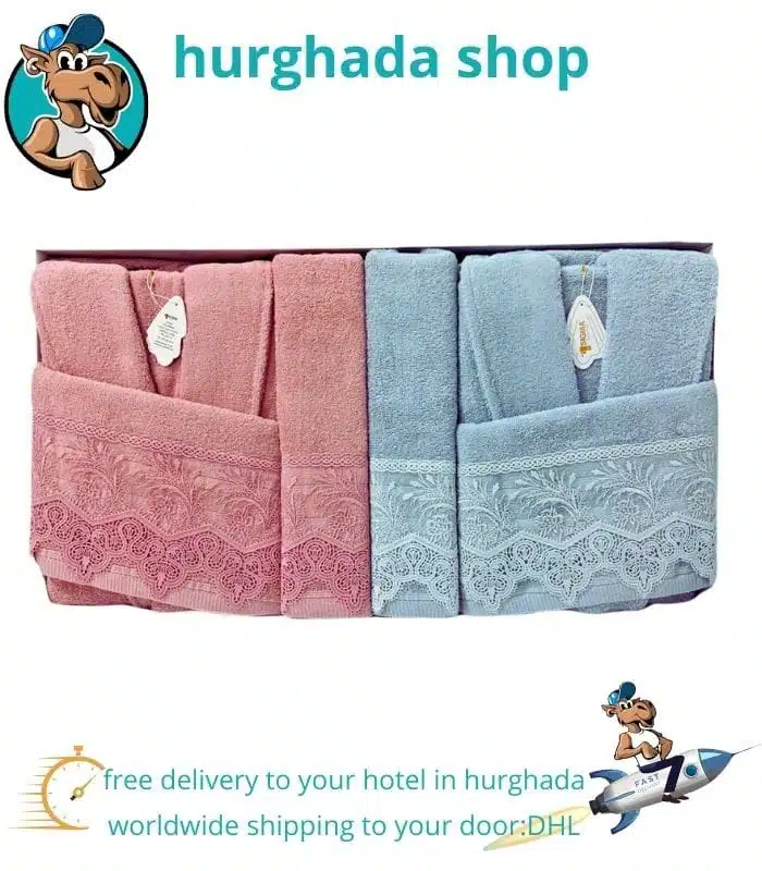 10-Piece Bathrobe Set | 100% Egyptian Cotton Towels and Bathrobes