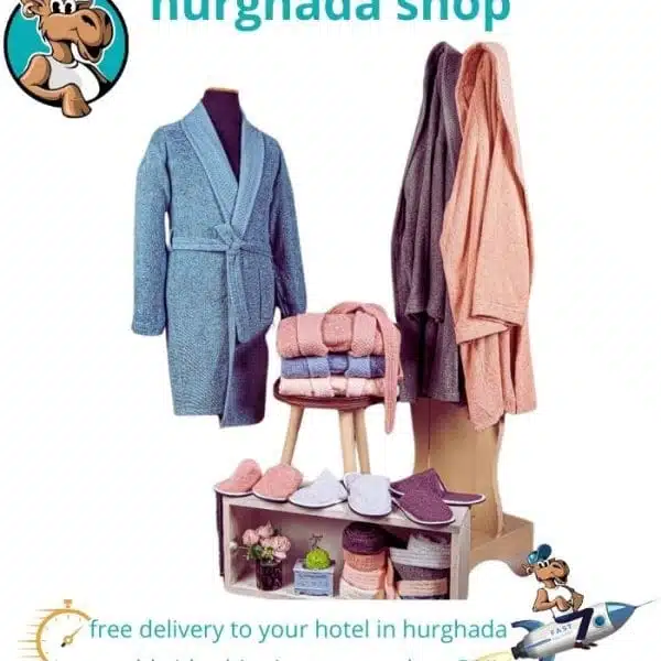 3-piece bathrobe set made from 100% cotton with super absorbency and soft texture