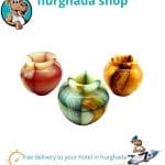 Handmade Small Onyx Vase - Brown, Red, Blue - Decorative Accent