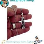 Hieroglyphic Name Engraving on Oxidized Silver Cartouche