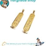 Gold Cartouche Necklace – Custom 18K Egyptian Name Pendant with Hieroglyphic Engraving
