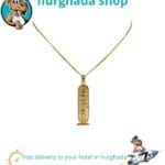 Personalized Egyptian Cartouche Pendant – Gold-Plated Double-Sided Necklace