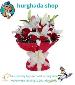 Fresh flower bouquet delivery in Hurghada – Roses, lilies & orchids
