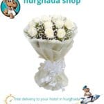 White rose bouquet with same-day delivery in Hurghada