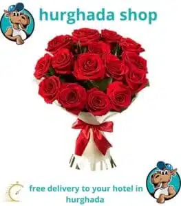 15 stunning red roses in white wrapping for same-day flower delivery in Marsa Alam