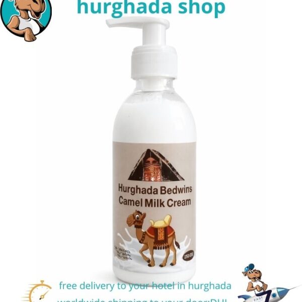 Hurghada Bedwins Camel Milk Cream bottle with pump dispenser 250ml