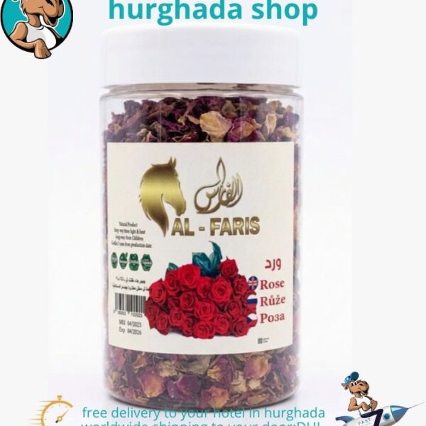 Nature's Rose Bloom natural dried rose petals in a sealed jar